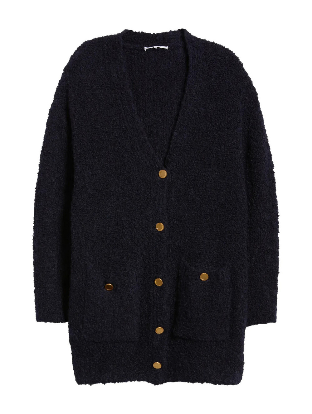 NEW, Frame Oversize Bouclé Cardigan in Navy Sz M #S7721